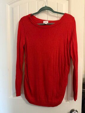 Large Isabel maternity red tunic sweater